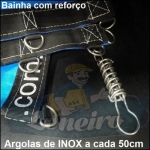 Capa para Piscina Super 3,5m de Diâmetro Redonda Cor Azul / Cinza 24 molas 24 lonafix +1 bóia